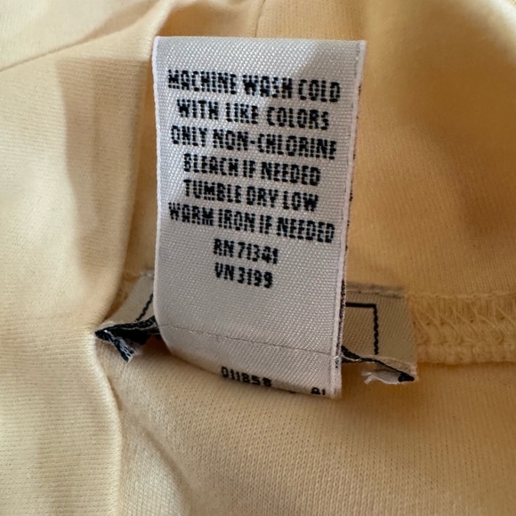 L.L. Bean Elegant Cotton Yellow Long Sleeve Women's Top Size XL - Picture 7 of 7